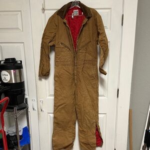 Zero Zone Brown Insulated Coveralls with Red Lining